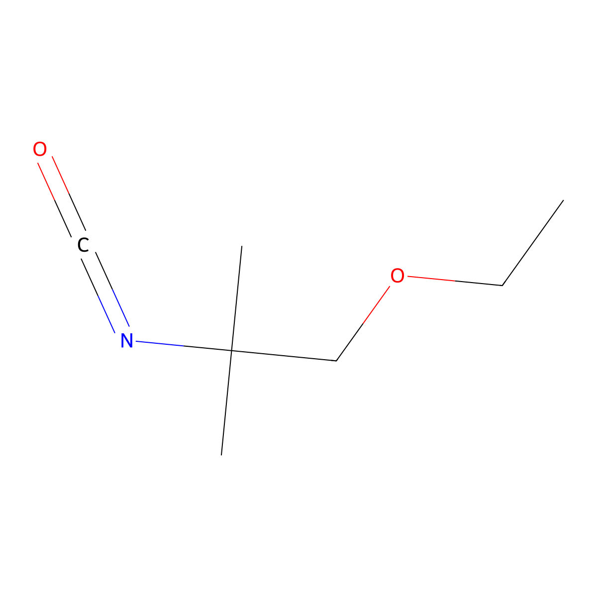 1-Ethoxy-2-isocyanato-2-methylpropane molecular structure, CAS 37440-96-3
