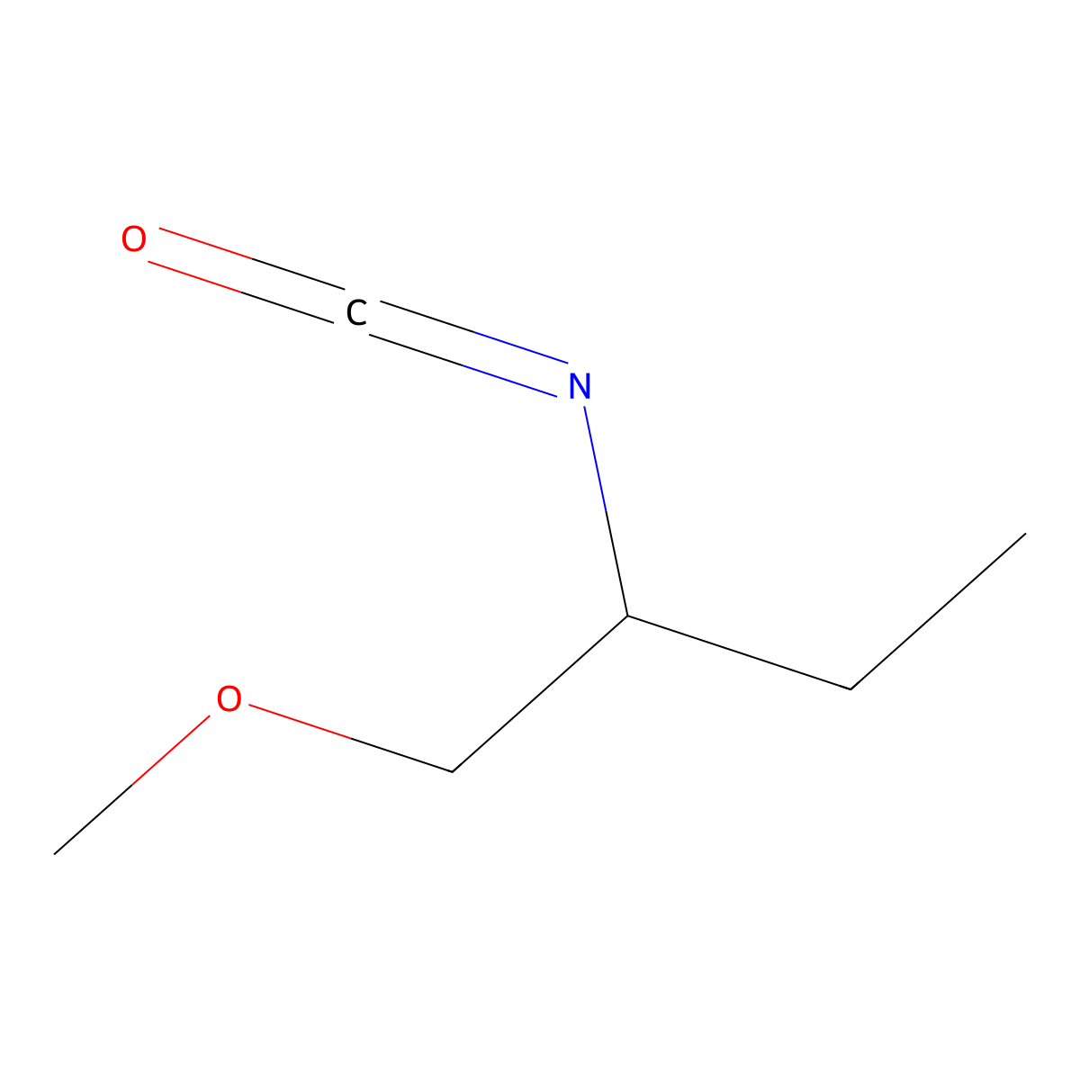 2-Isocyanato-1-methoxybutane molecular structure, CAS 37441-01-3