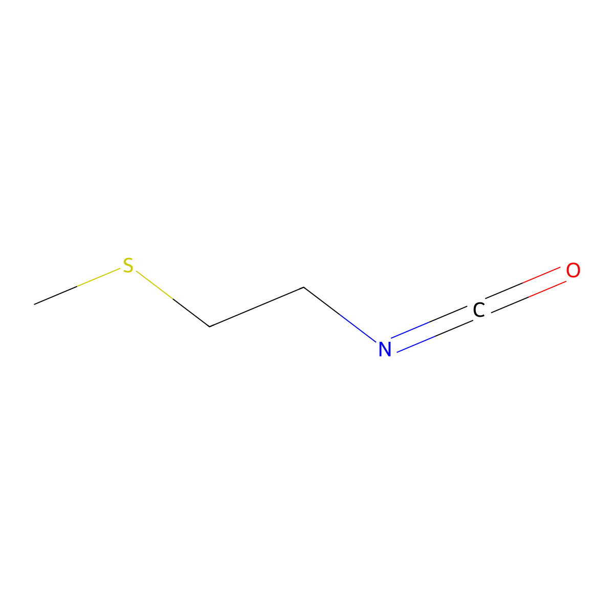 1-Isocyanato-2-(methylsulfanyl)ethane molecular structure, CAS 37441-16-0