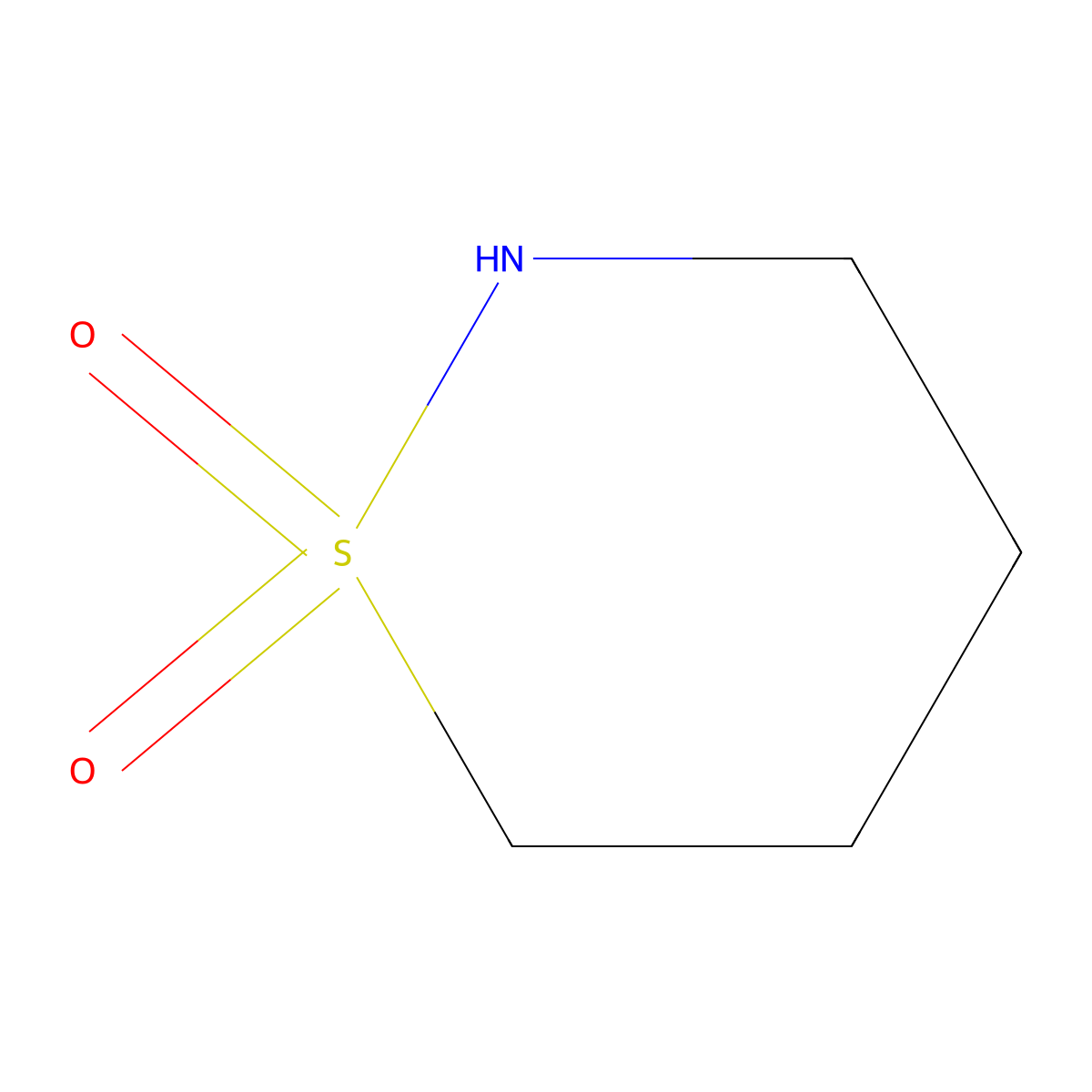 1,4-Butanesultam molecular structure, CAS 37441-50-2