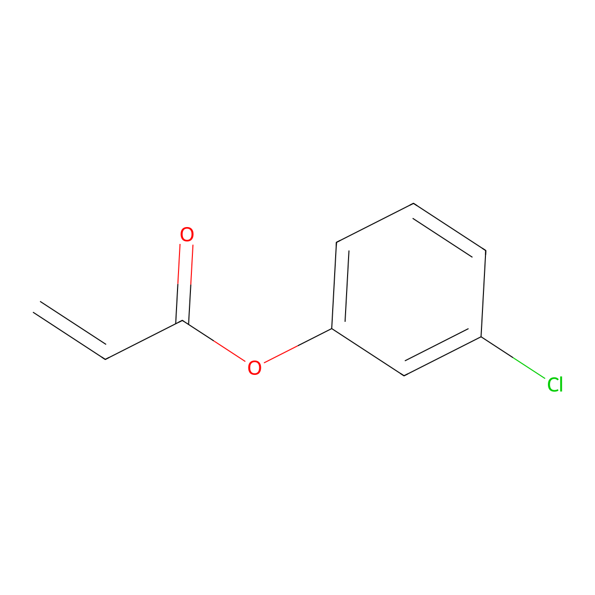 3-Chlorophenyl acrylate molecular structure, CAS 37442-58-3