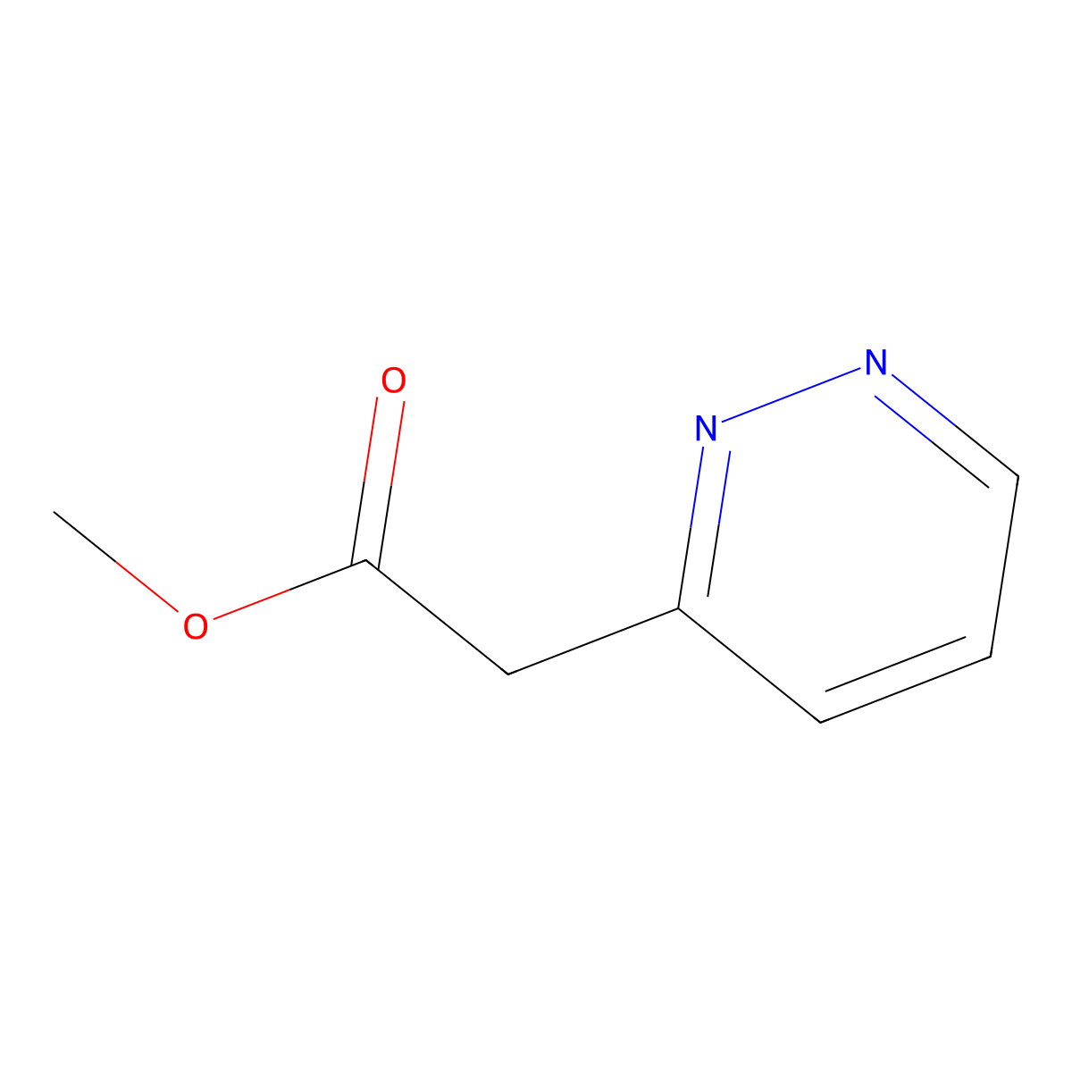 Methyl 2-(pyridazin-3-YL)acetate molecular structure, CAS 37444-32-9