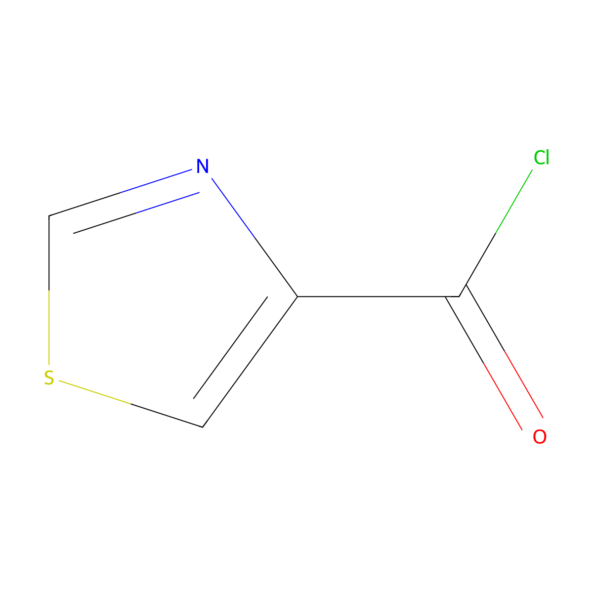 1,3-Thiazole-4-carbonyl chloride molecular structure, CAS 3745-79-7