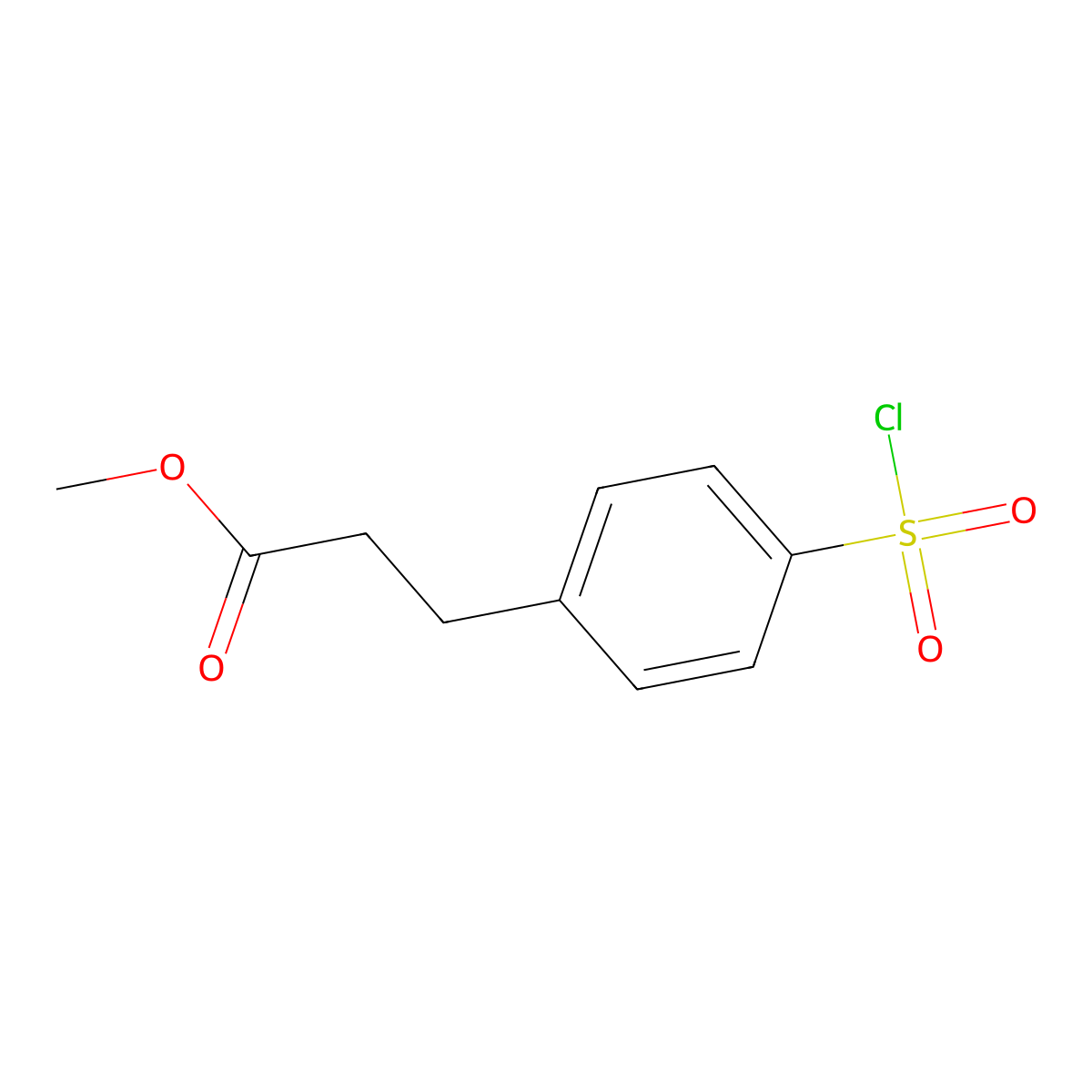 Methyl 3-[4-(chlorosulfonyl)phenyl]propanoate molecular structure, CAS 374537-95-8