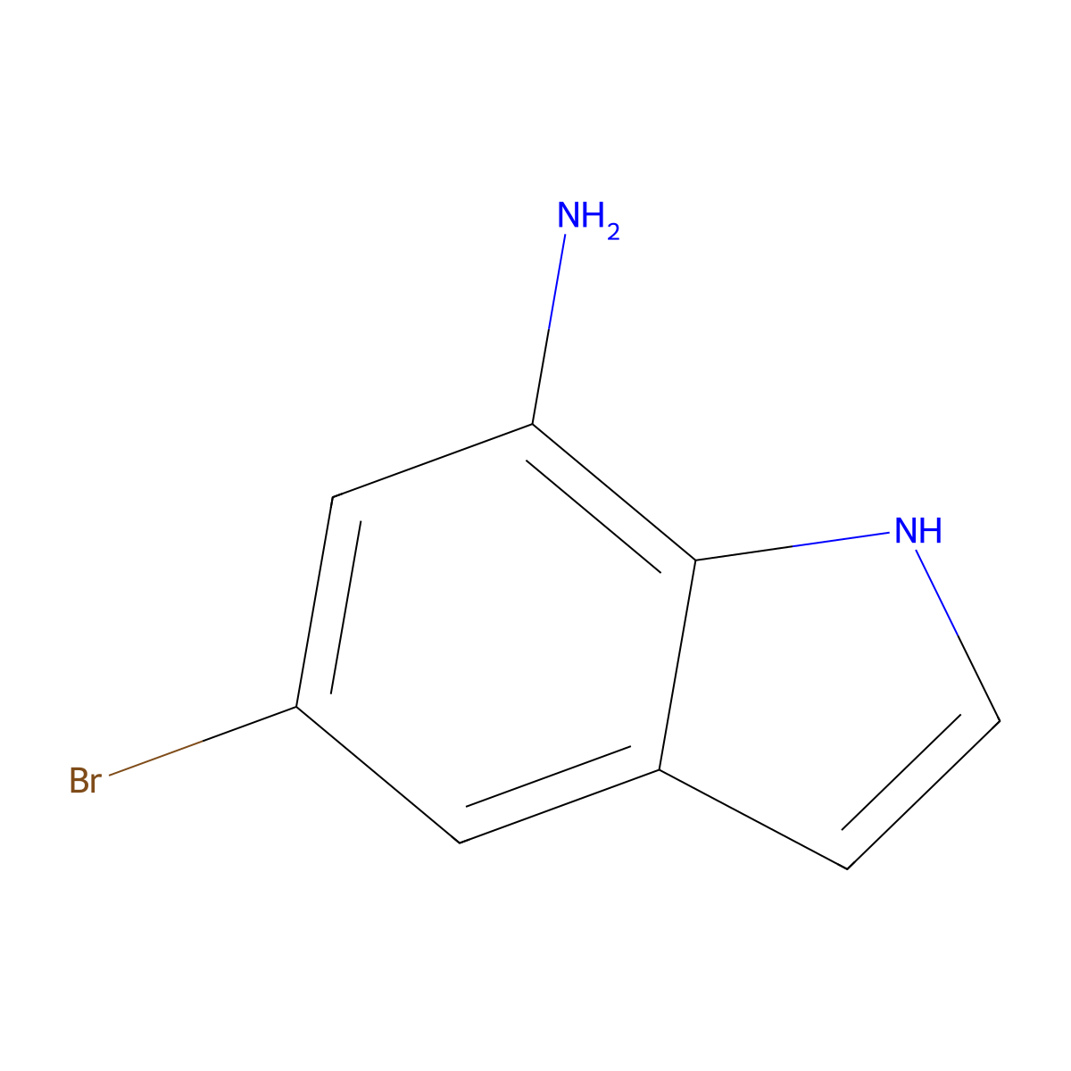 5-bromo-1H-indol-7-amine molecular structure, CAS 374537-99-2