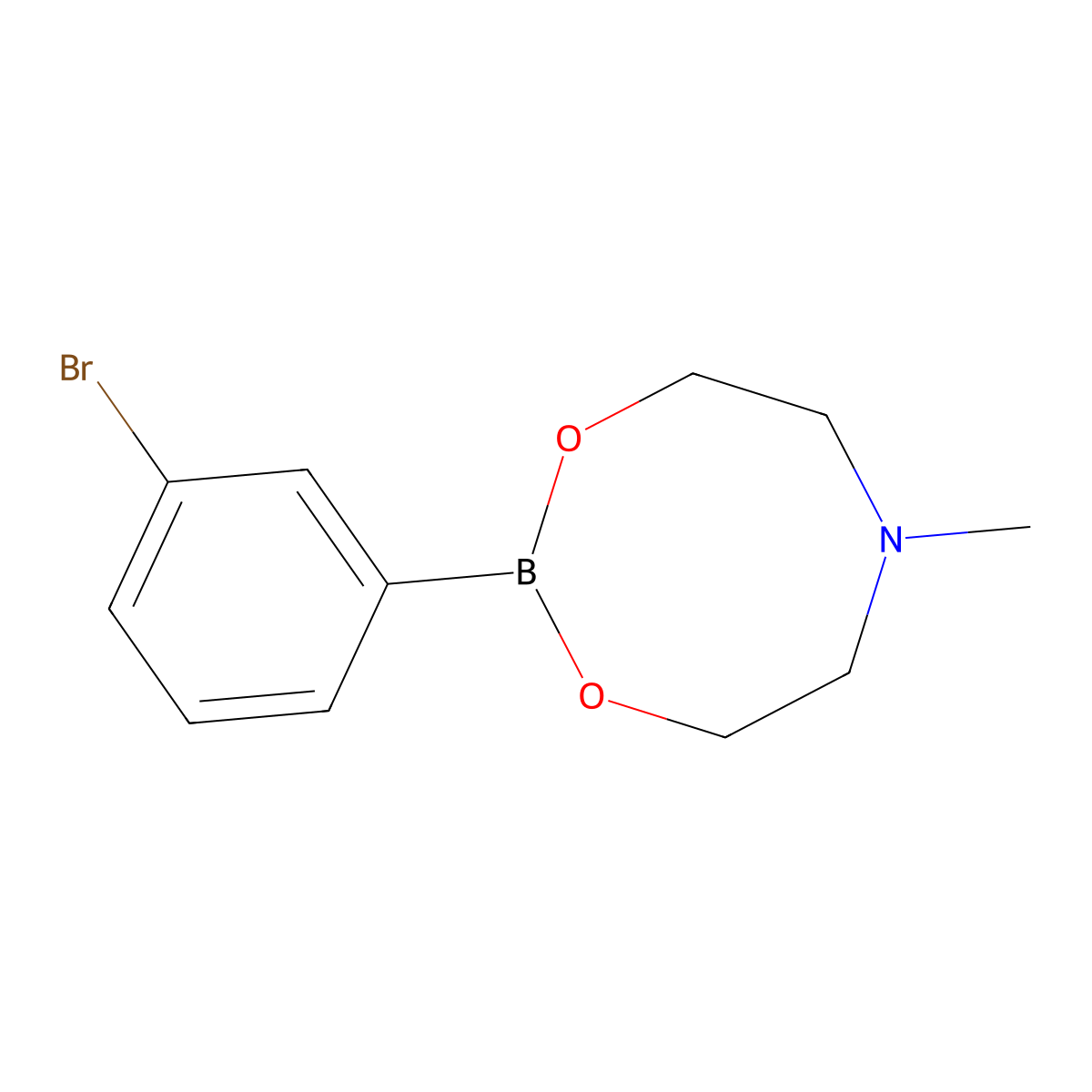 2-(3-Bromophenyl)-6-methyl-1,3,6,2-dioxazaborocane molecular structure, CAS 374538-00-8