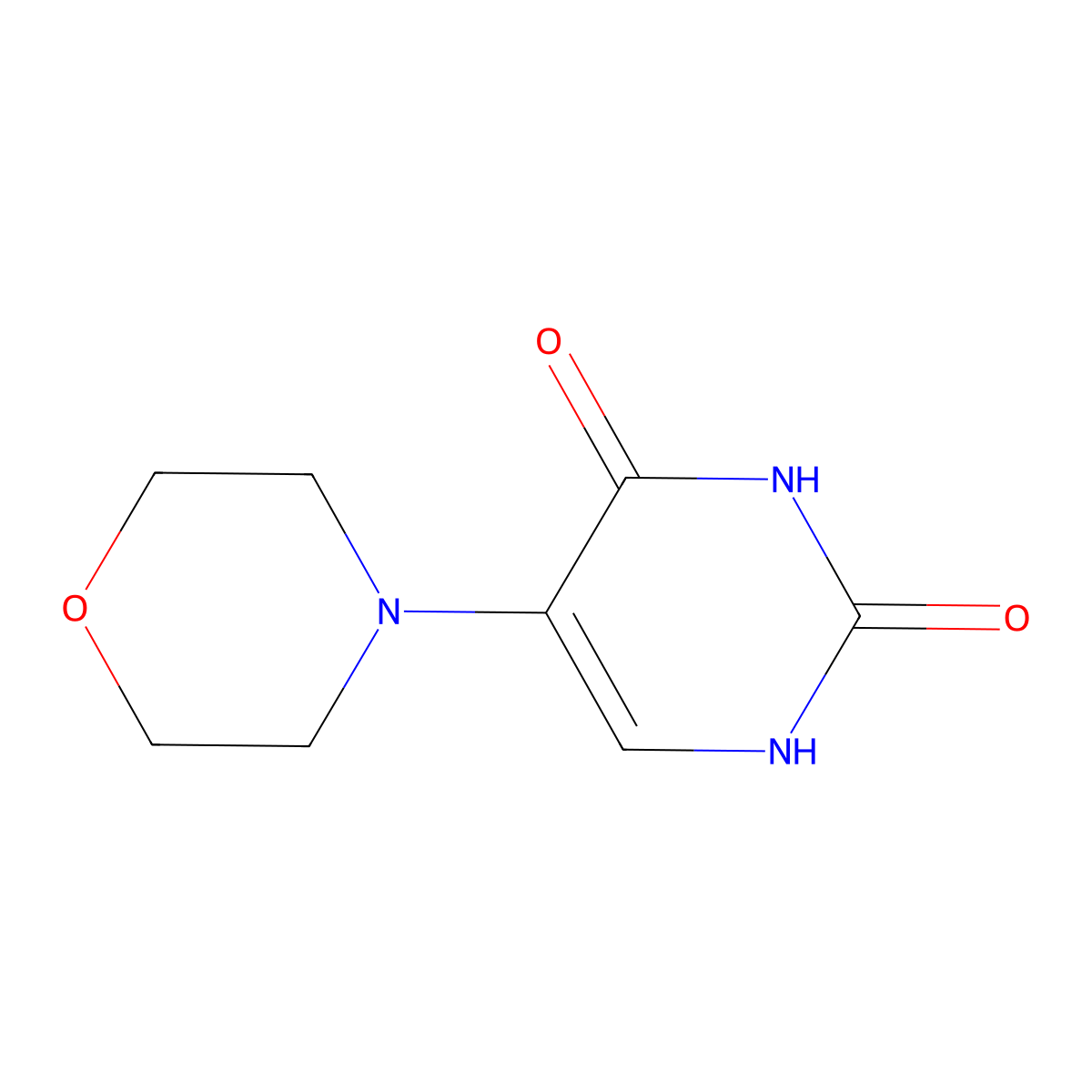 5-(Morpholin-4-yl)-1,2,3,4-tetrahydropyrimidine-2,4-dione molecular structure, CAS 37454-52-7