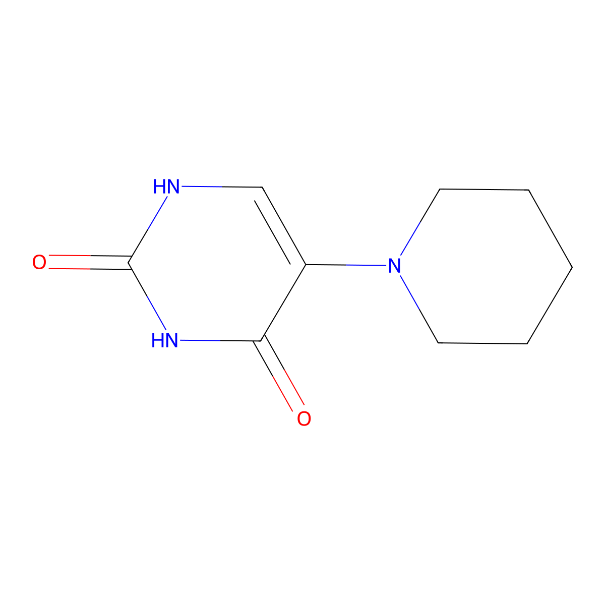 5-(piperidin-1-yl)pyrimidine-2,4(1H,3H)-dione molecular structure, CAS 37454-53-8