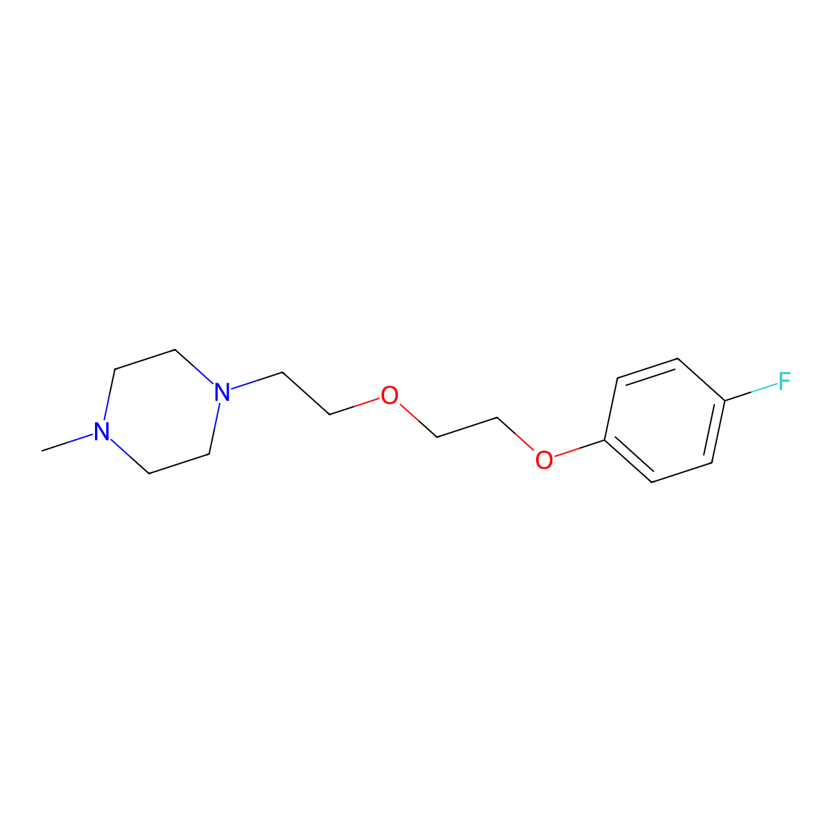 1-[2-[2-(4-Fluorophenoxy)ethoxy]ethyl]-4-methylpiperazine molecular structure, CAS 374541-10-3