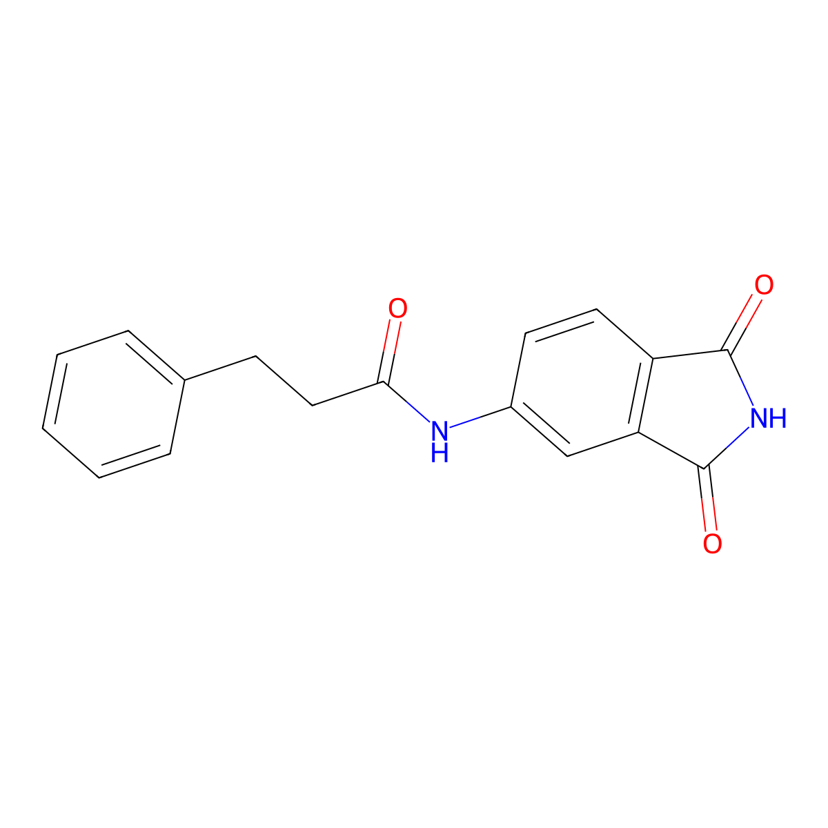 N-(1,3-dioxoisoindol-5-yl)-3-phenylpropanamide molecular structure, CAS 374541-36-3