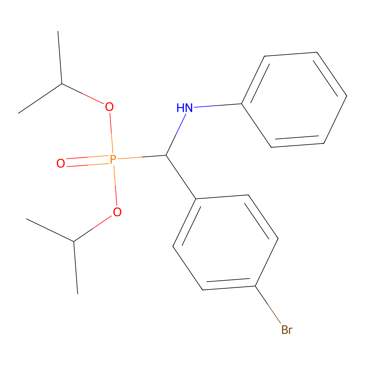 N-[(4-bromophenyl)-di(propan-2-yloxy)phosphorylmethyl]aniline molecular structure, CAS 374544-40-8