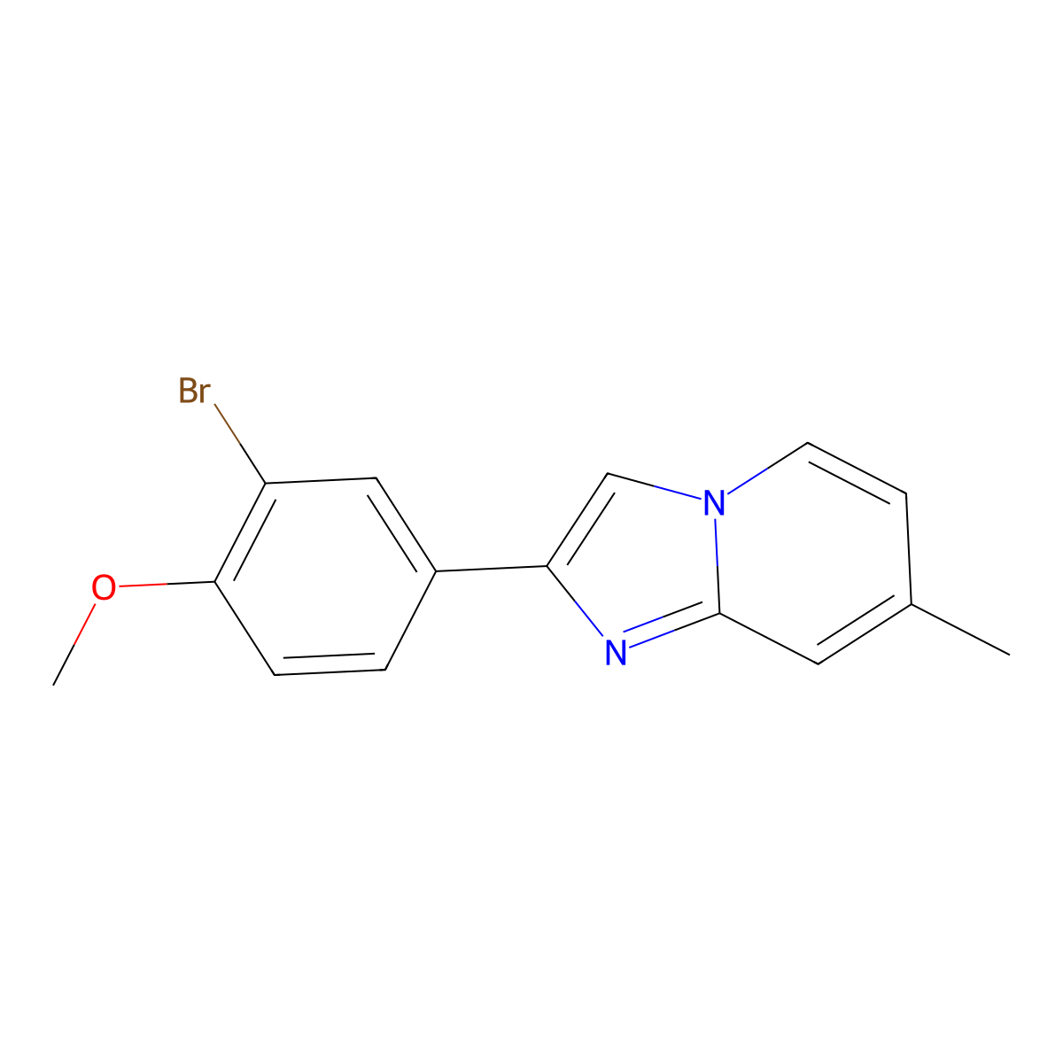 2-(3-Bromo-4-methoxyphenyl)-7-methylimidazo[1,2-a]pyridine molecular structure, CAS 374545-17-2