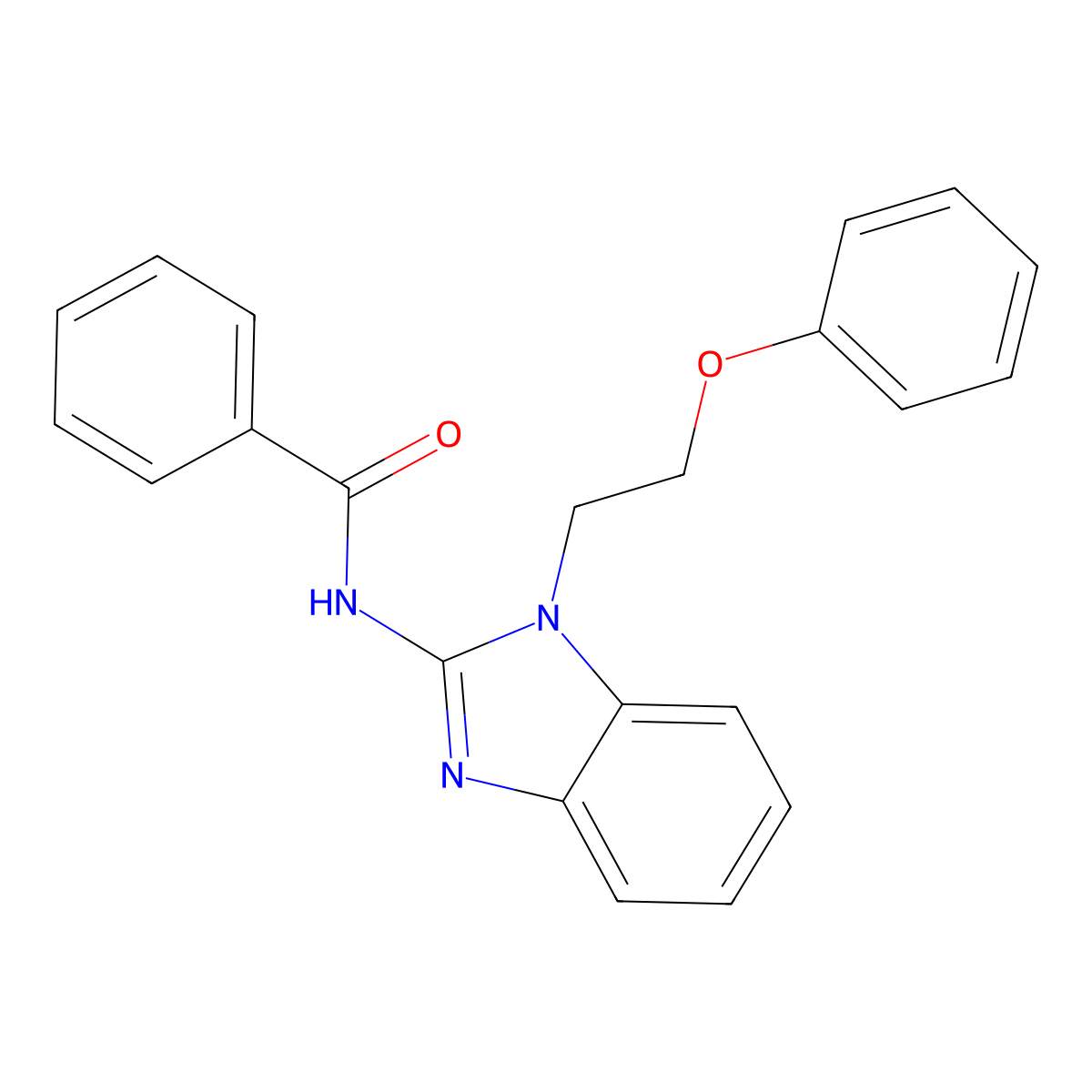 N-[1-(2-phenoxyethyl)benzimidazol-2-yl]benzamide molecular structure, CAS 374546-16-4