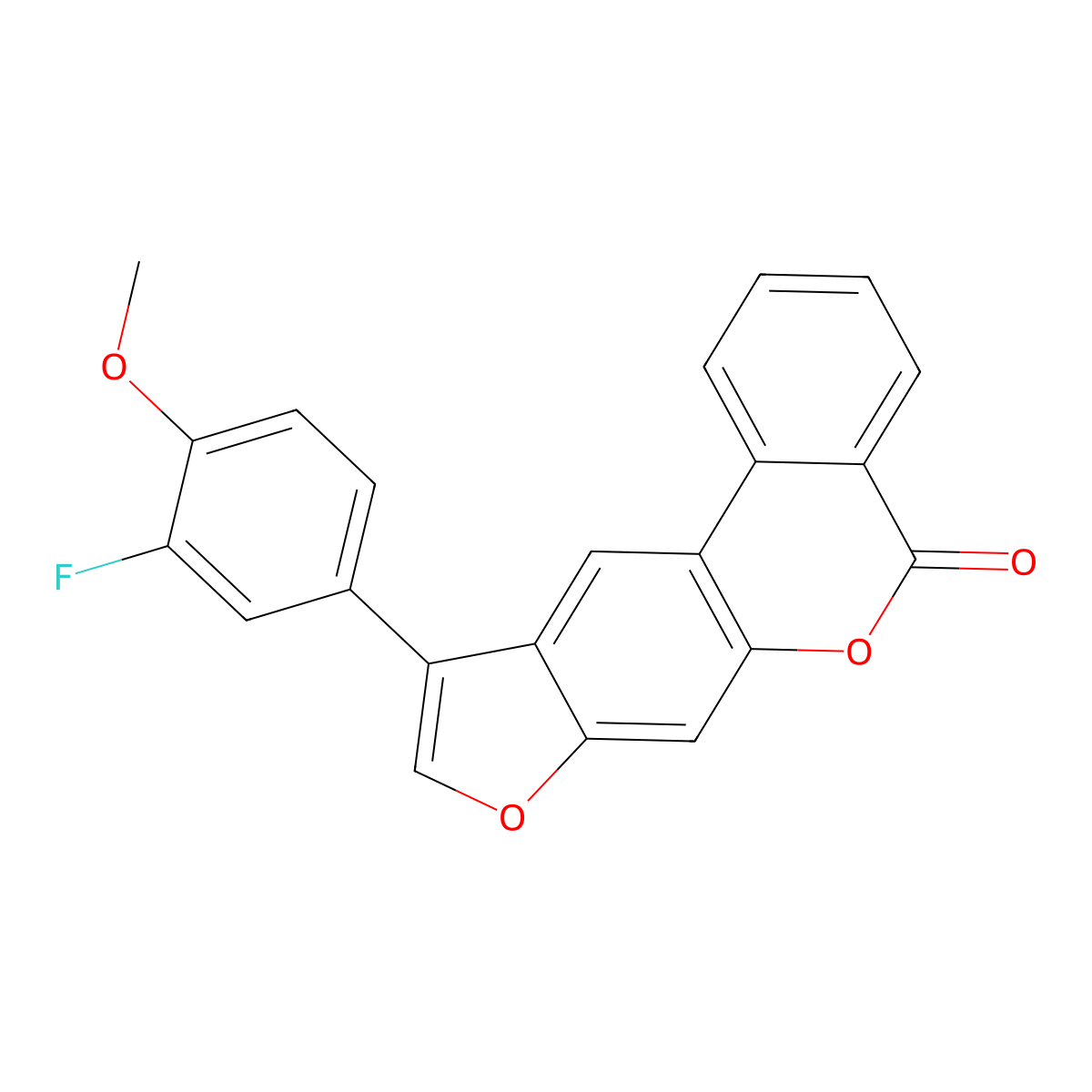 10-(3-Fluoro-4-methoxy-phenyl)-6,8-dioxa-cyclopenta[b]phenanthren-5-one molecular structure, CAS 374548-36-4
