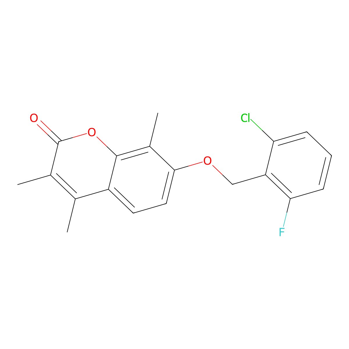 7-[(2-chloro-6-fluorobenzyl)oxy]-3,4,8-trimethyl-2H-chromen-2-one molecular structure, CAS 374549-79-8