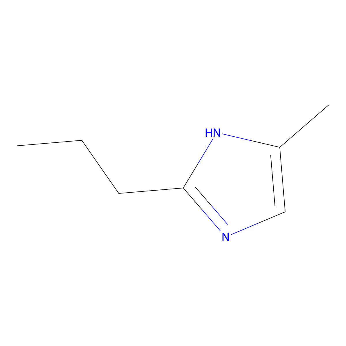 4-Methyl-2-propyl-1H-imidazole molecular structure, CAS 37455-55-3
