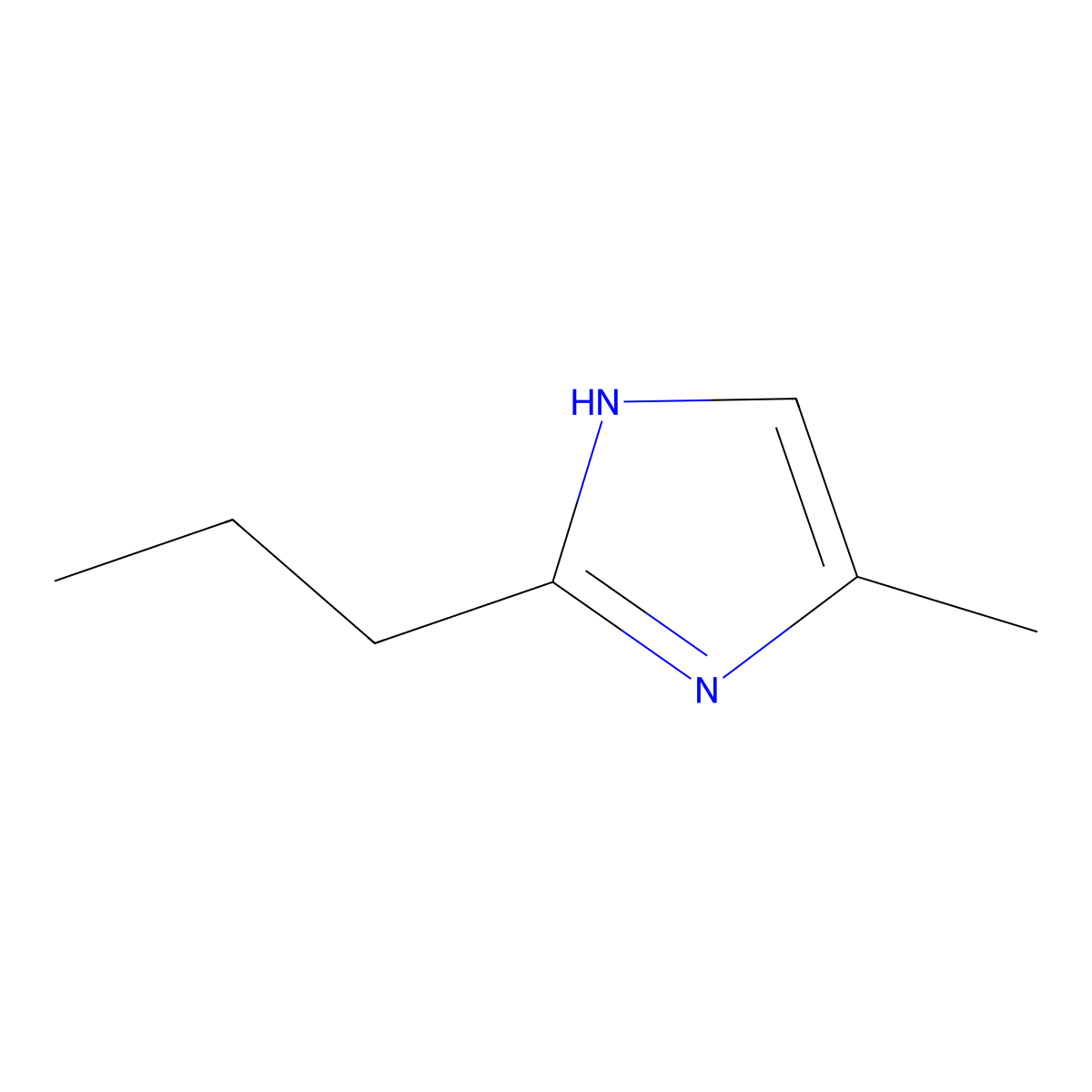 4-Methyl-2-propyl-1H-imidazole molecular structure, CAS 37455-55-3
