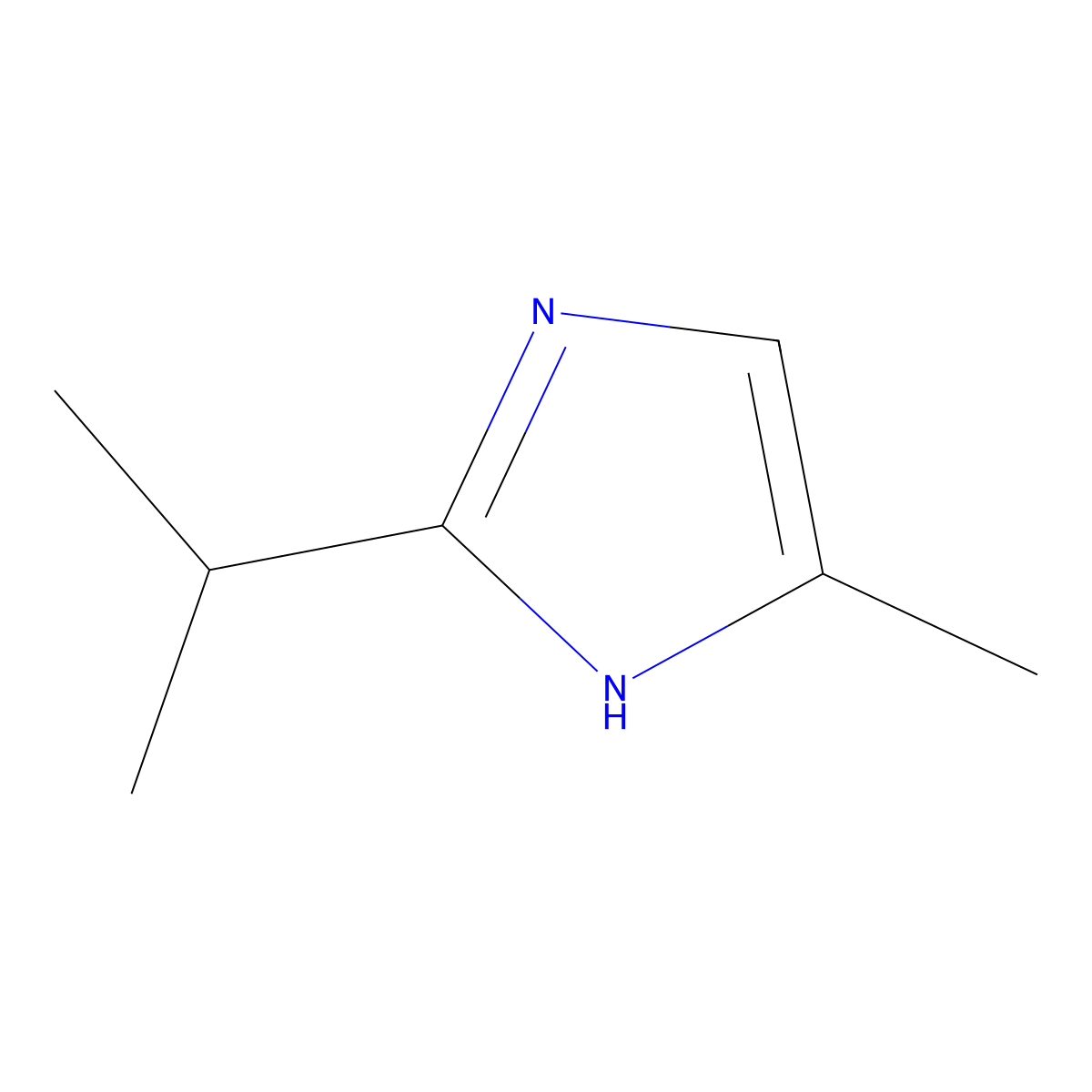 2-Isopropyl-4-methyl-1H-imidazole molecular structure, CAS 37455-58-6