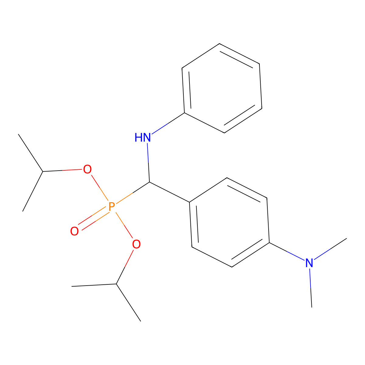 4-[anilino-di(propan-2-yloxy)phosphorylmethyl]-N,N-dimethylaniline molecular structure, CAS 374550-07-9