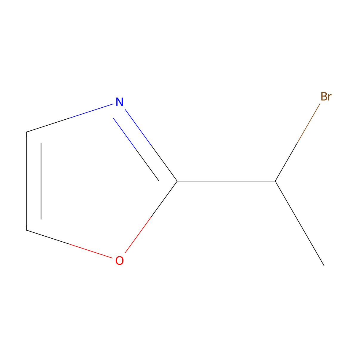 2-(1-Bromoethyl)-1,3-oxazole molecular structure, CAS 374553-30-7
