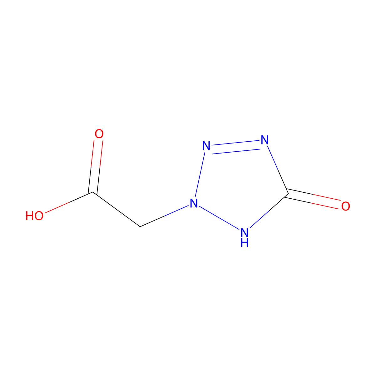 2-(5-oxo-2,5-dihydro-1H-1,2,3,4-tetrazol-2-yl)acetic acid molecular structure, CAS 374553-94-3