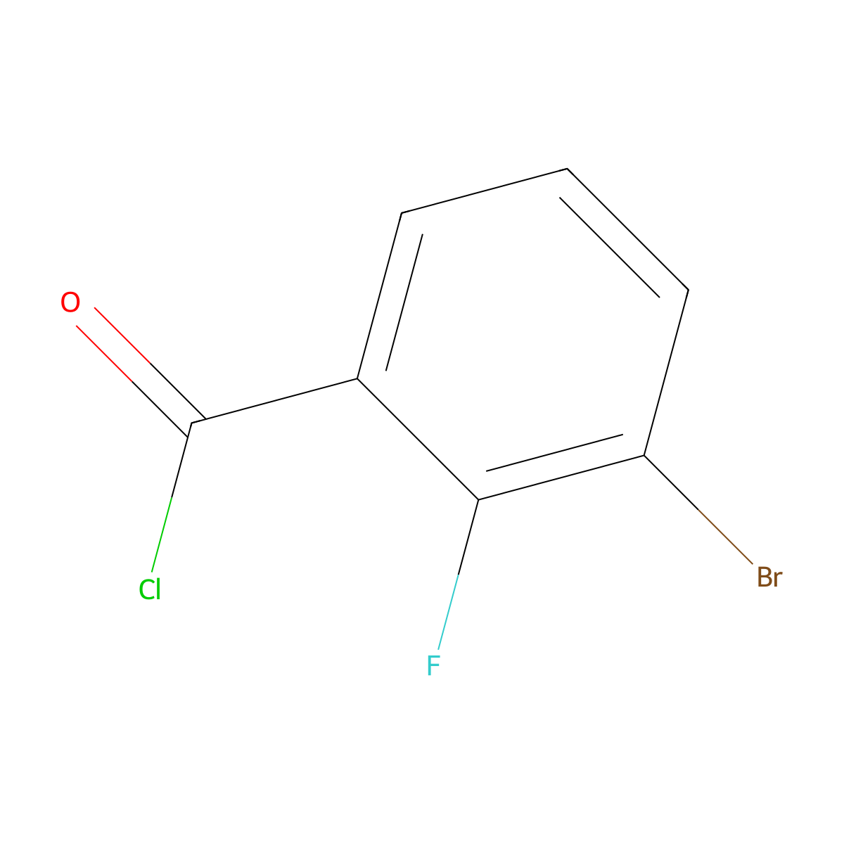 3-Bromo-2-fluorobenzoyl chloride molecular structure, CAS 374554-41-3