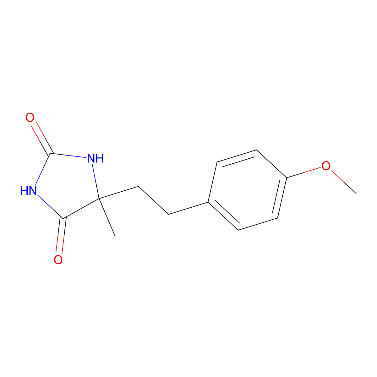 5-(2-(4-Methoxyphenyl)ethyl)-5-methylimidazolidine-2,4-dione molecular structure, CAS 374562-58-0