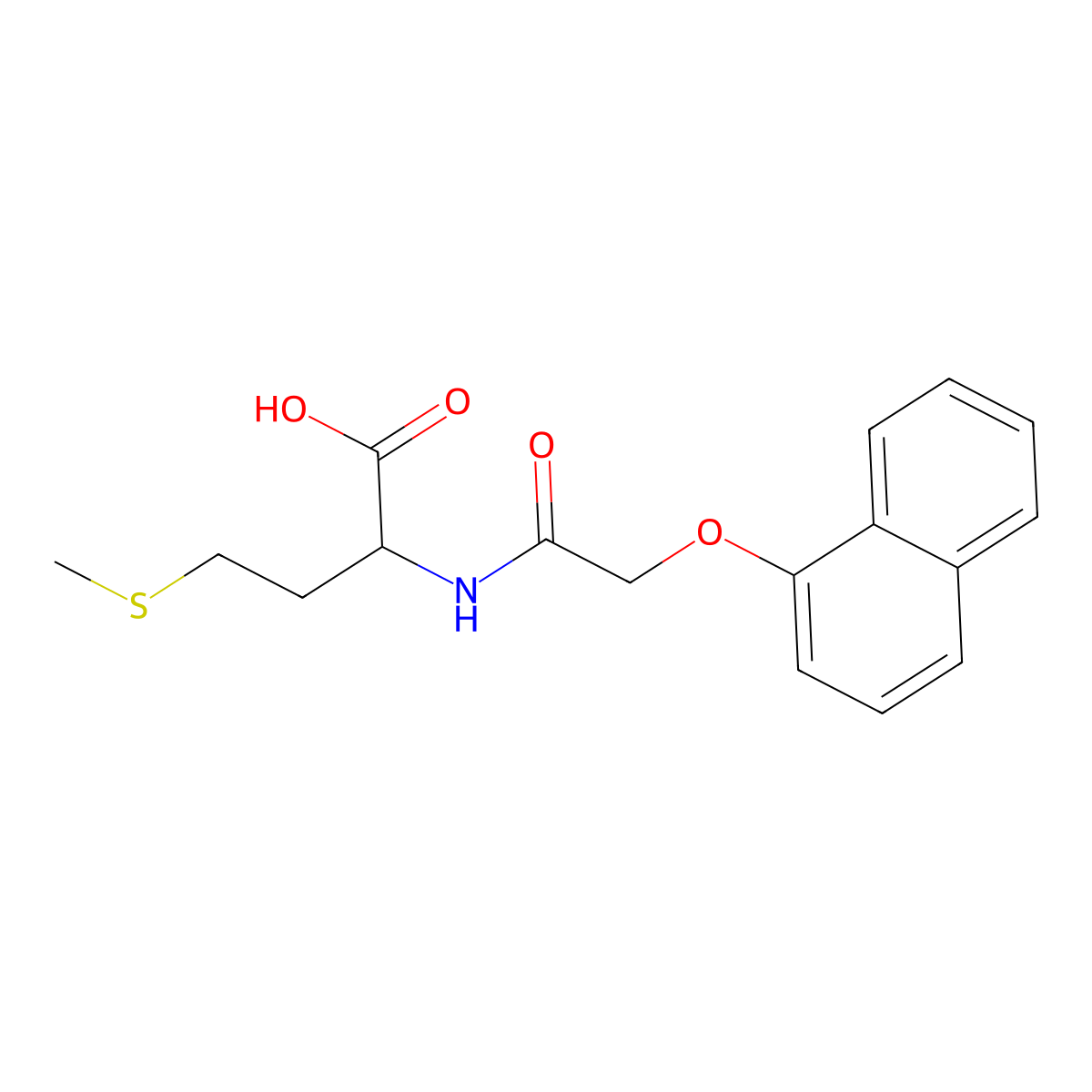 N-[(naphthalen-1-yloxy)acetyl]methionine molecular structure, CAS 374566-23-1