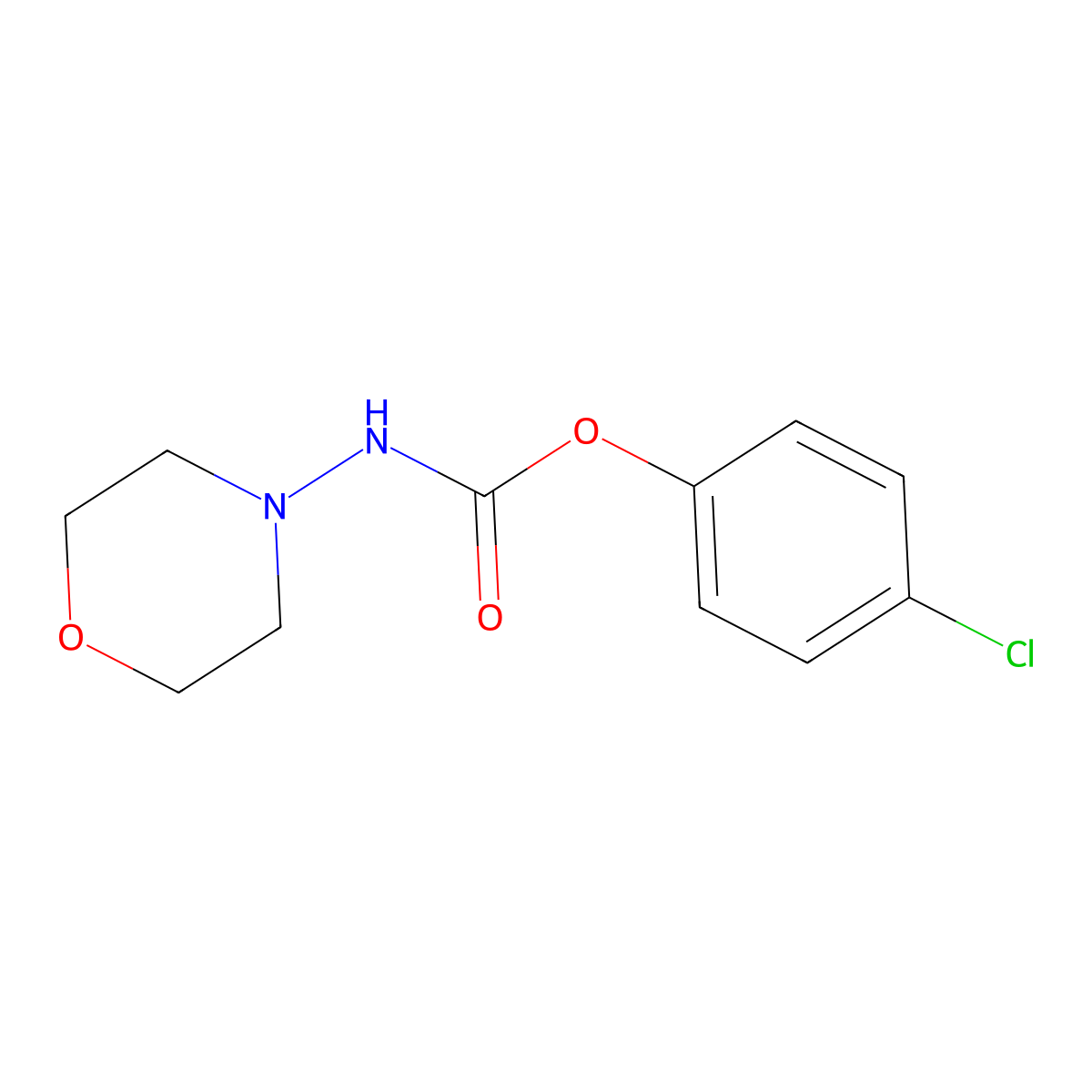 4-Chlorophenyl morpholinocarbamate molecular structure, CAS 374567-94-9
