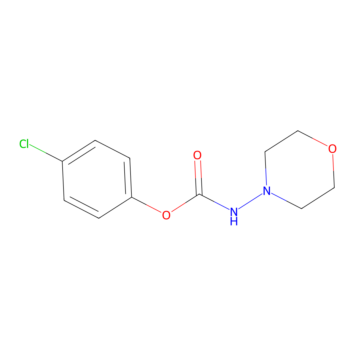 4-Chlorophenyl morpholinocarbamate molecular structure, CAS 374567-94-9