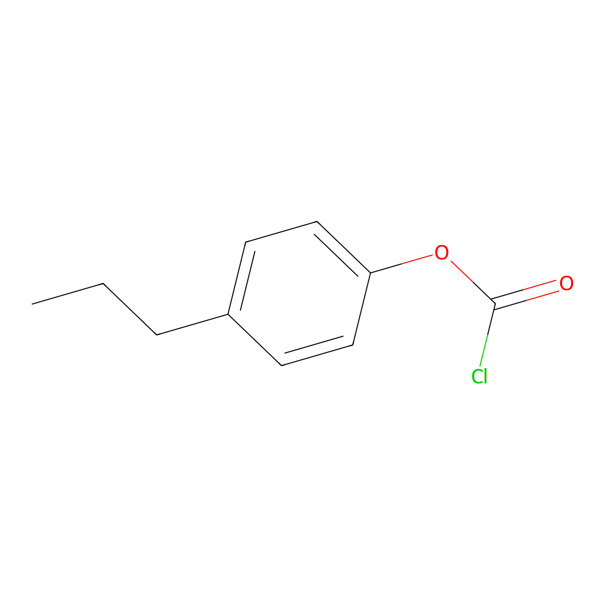 4-Propylphenyl chloroformate molecular structure, CAS 374568-22-6