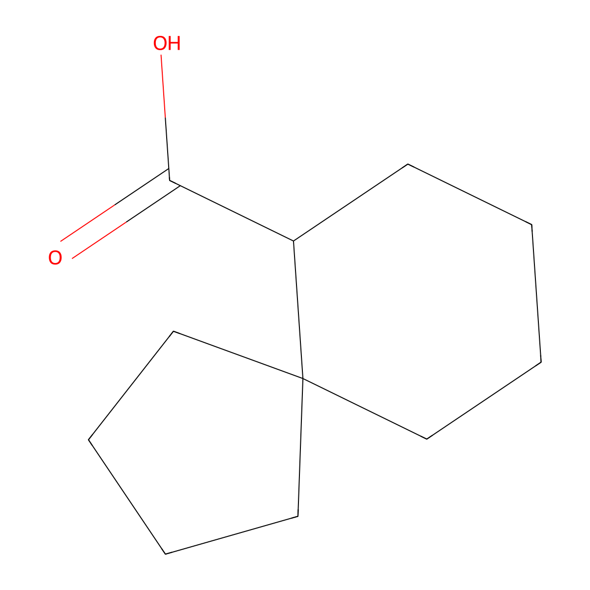 Spiro(4.5)decane-6-carboxylic acid molecular structure, CAS 37457-41-3