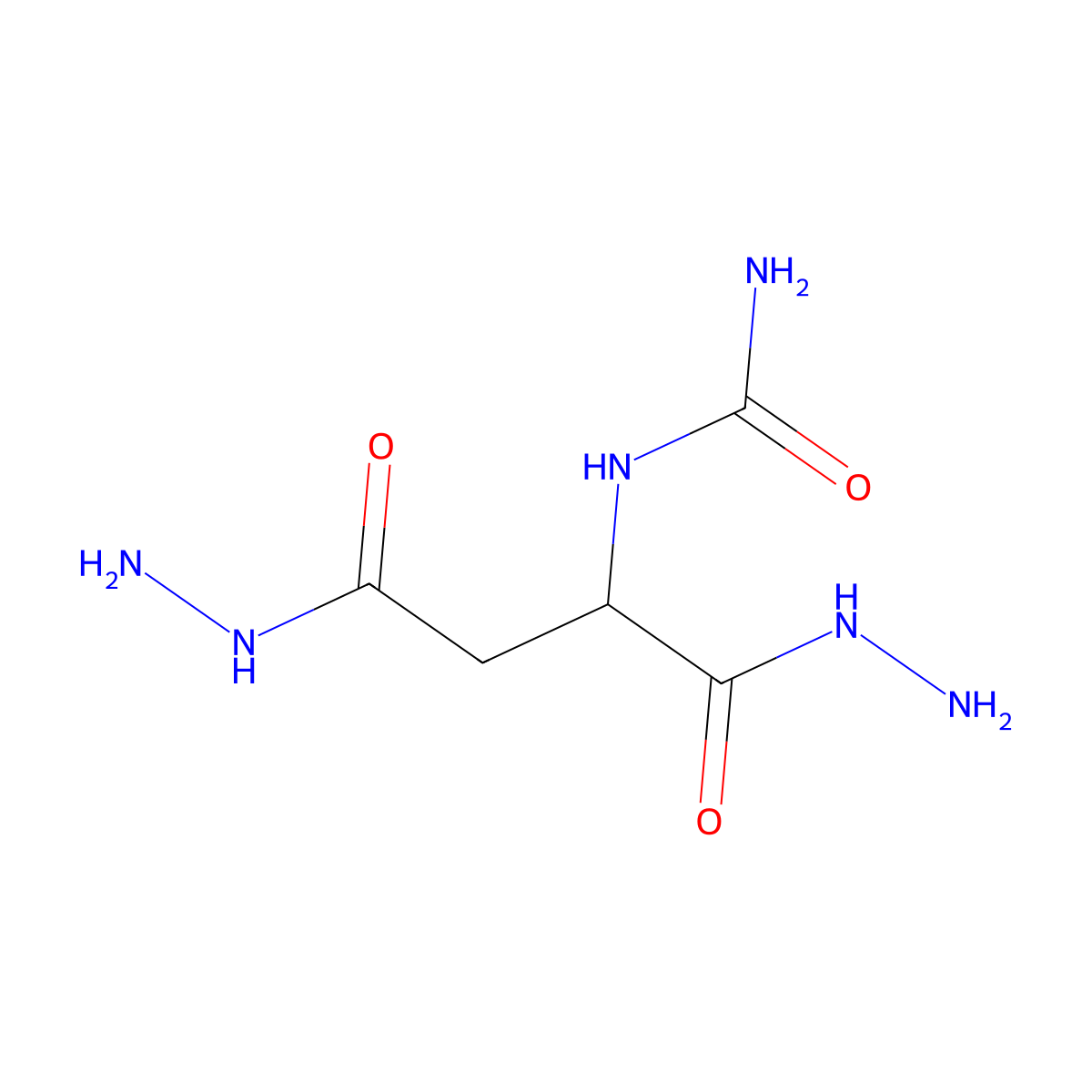 Ureidosuccinic acid dihydrazide molecular structure, CAS 37458-18-7