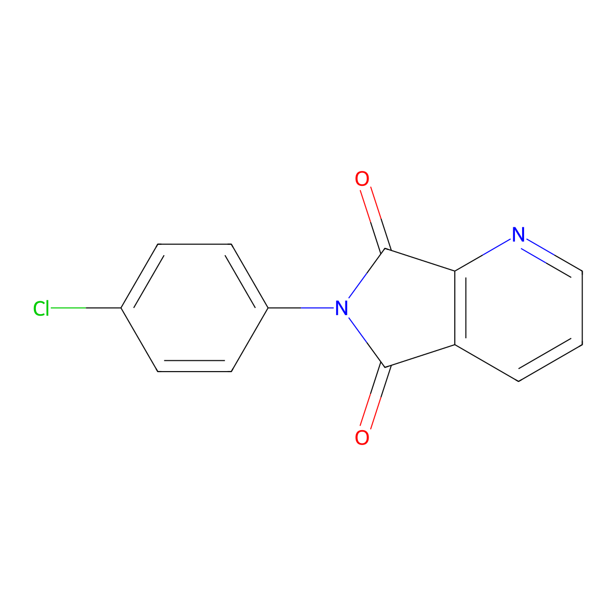 6-(4-chlorophenyl)-5H-pyrrolo[3,4-b]pyridine-5,7(6H)-dione molecular structure, CAS 37458-38-1