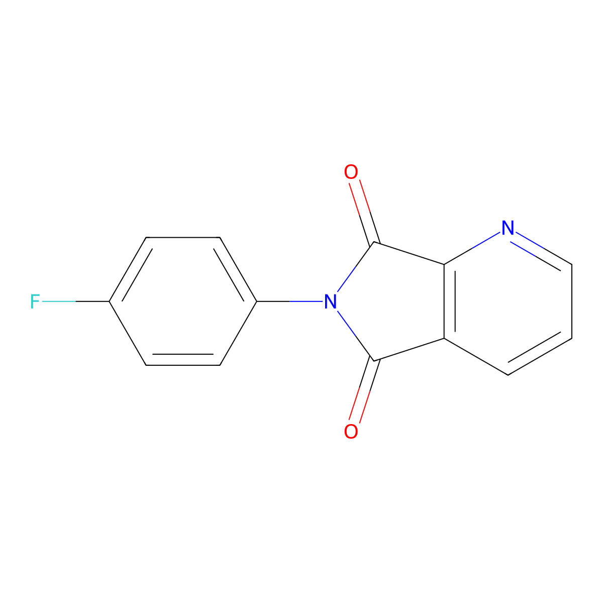 6-(4-fluorophenyl)-5H-pyrrolo[3,4-b]pyridine-5,7(6H)-dione molecular structure, CAS 37458-50-7