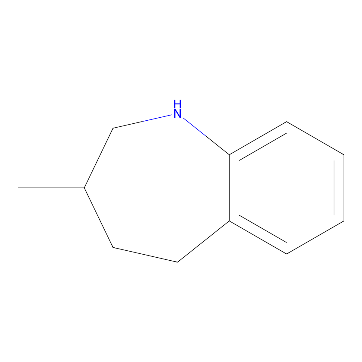 3-Methyl-2,3,4,5-tetrahydro-1H-1-benzazepine molecular structure, CAS 374588-25-7