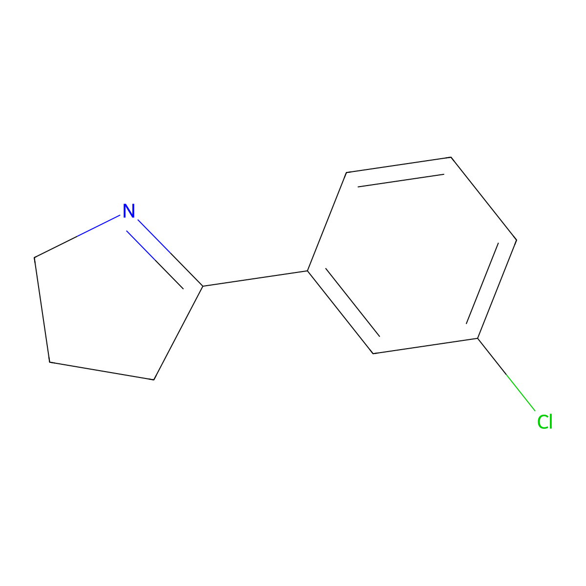 5-(3-Chlorophenyl)-3,4-dihydro-2H-pyrrole molecular structure, CAS 374588-99-5