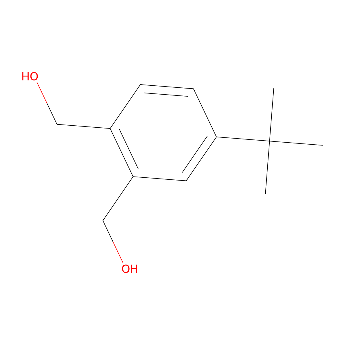 (4-tert-Butyl-1,2-phenylene)dimethanol molecular structure, CAS 374592-80-0