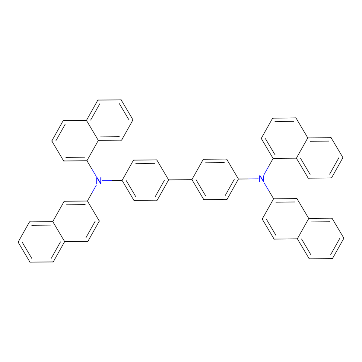 N4,N4'-DI-1-Naphthalenyl-N4,N4'-DI-2-naphthalenyl-[1,1'-biphenyl]-4,4'-diamine molecular structure, CAS 374592-88-8