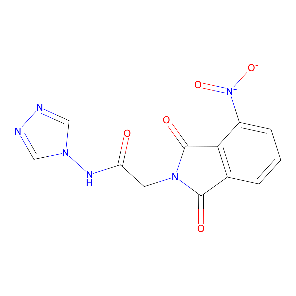 2-(4-nitro-1,3-dioxoisoindol-2-yl)-N-(1,2,4-triazol-4-yl)acetamide molecular structure, CAS 374597-12-3