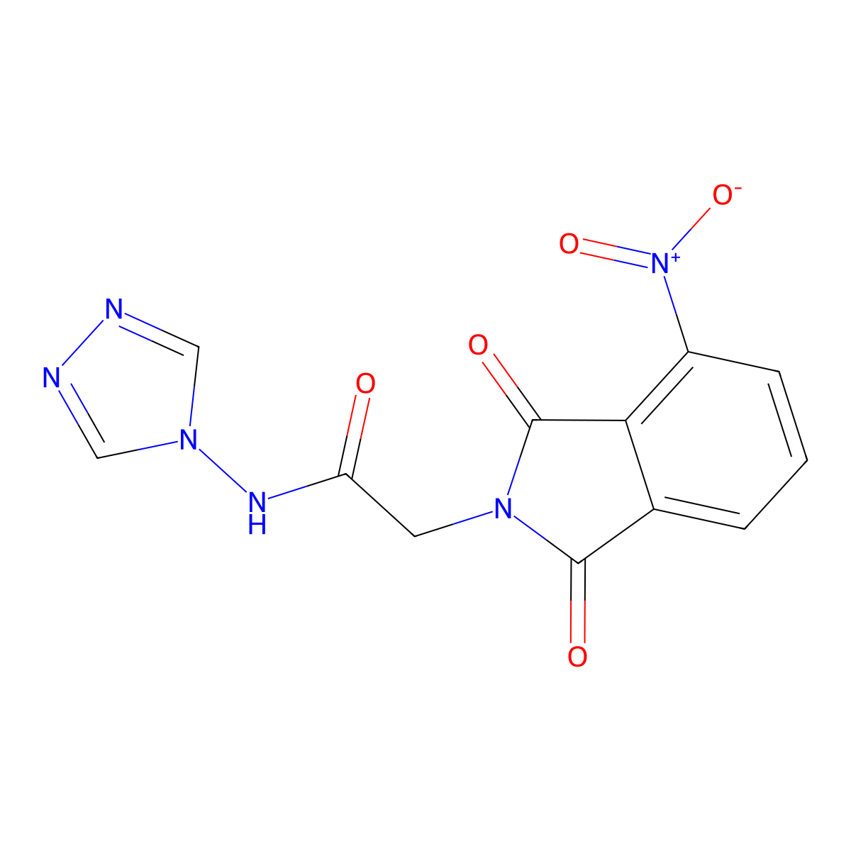 2-(4-nitro-1,3-dioxoisoindol-2-yl)-N-(1,2,4-triazol-4-yl)acetamide molecular structure, CAS 374597-12-3