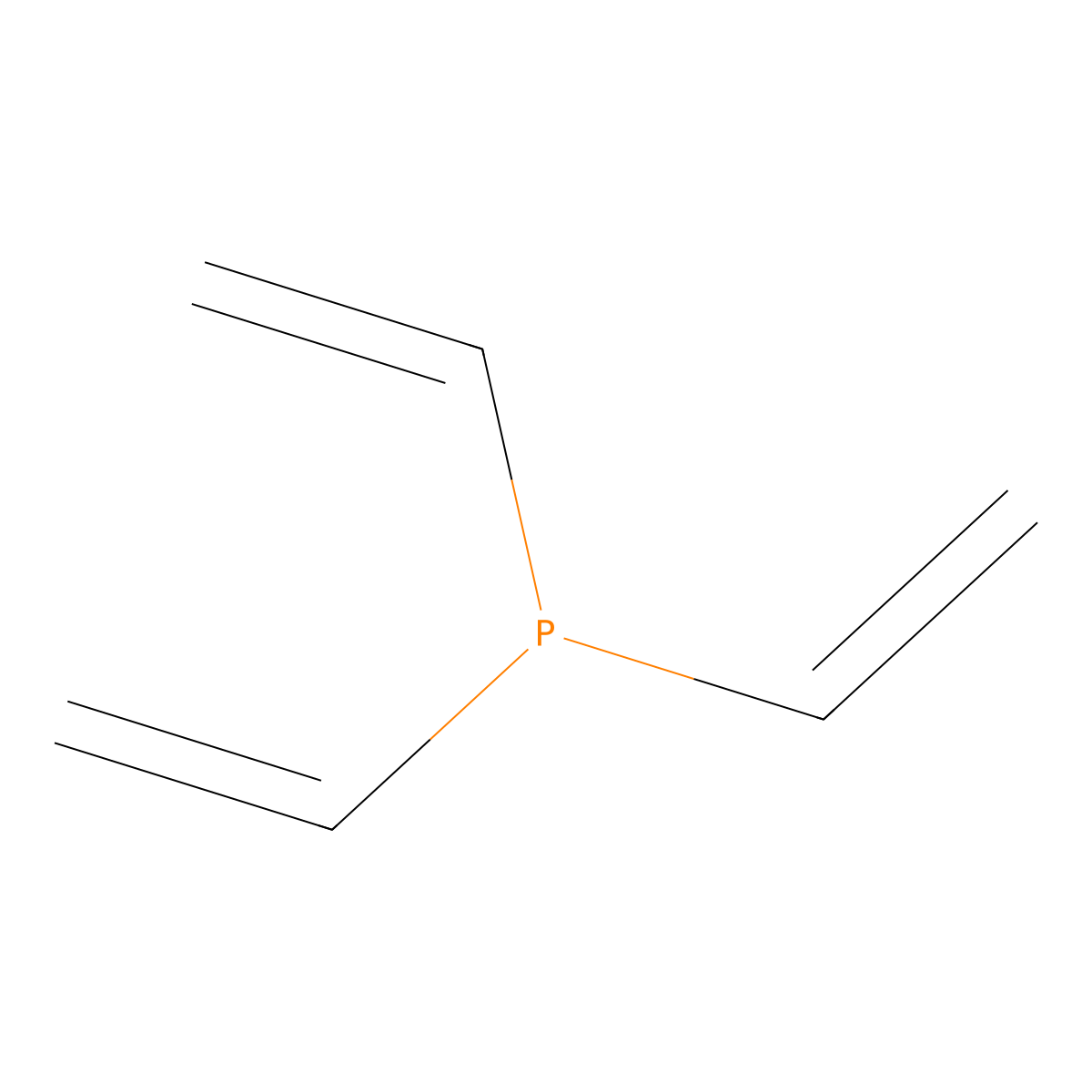 Trivinylphosphine molecular structure, CAS 3746-01-8