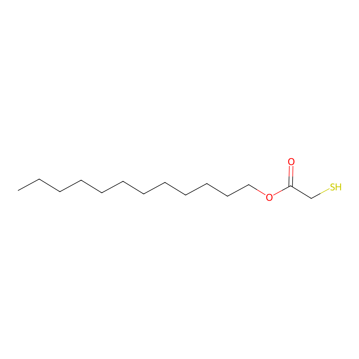 Acetic acid, mercapto-, dodecyl ester molecular structure, CAS 3746-39-2