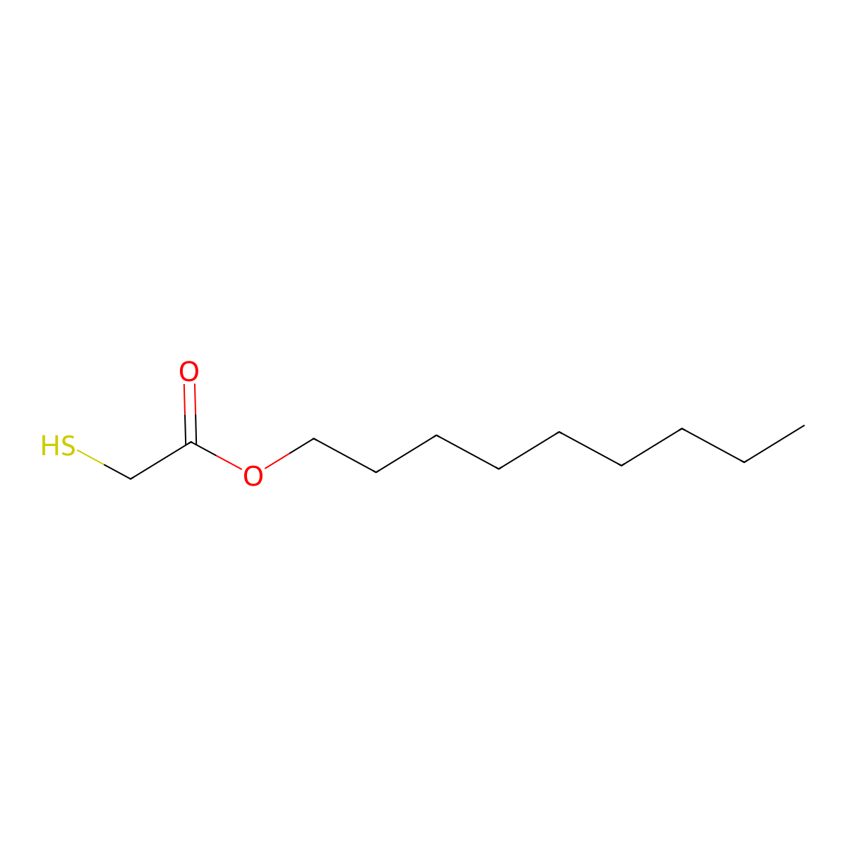Acetic acid, 2-mercapto-, nonyl ester molecular structure, CAS 3746-40-5