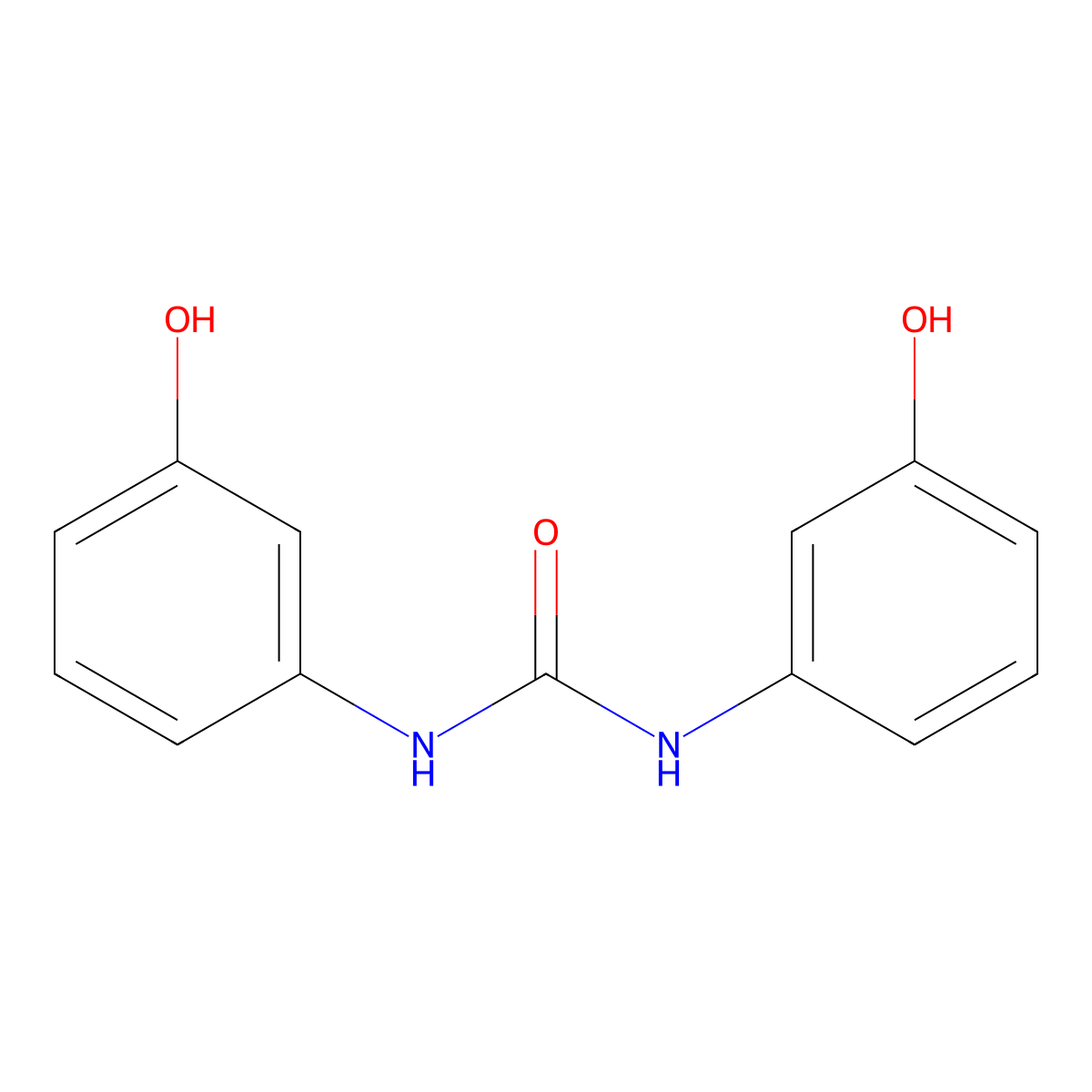 N,N'-Bis(3-hydroxyphenyl)urea molecular structure, CAS 3746-46-1