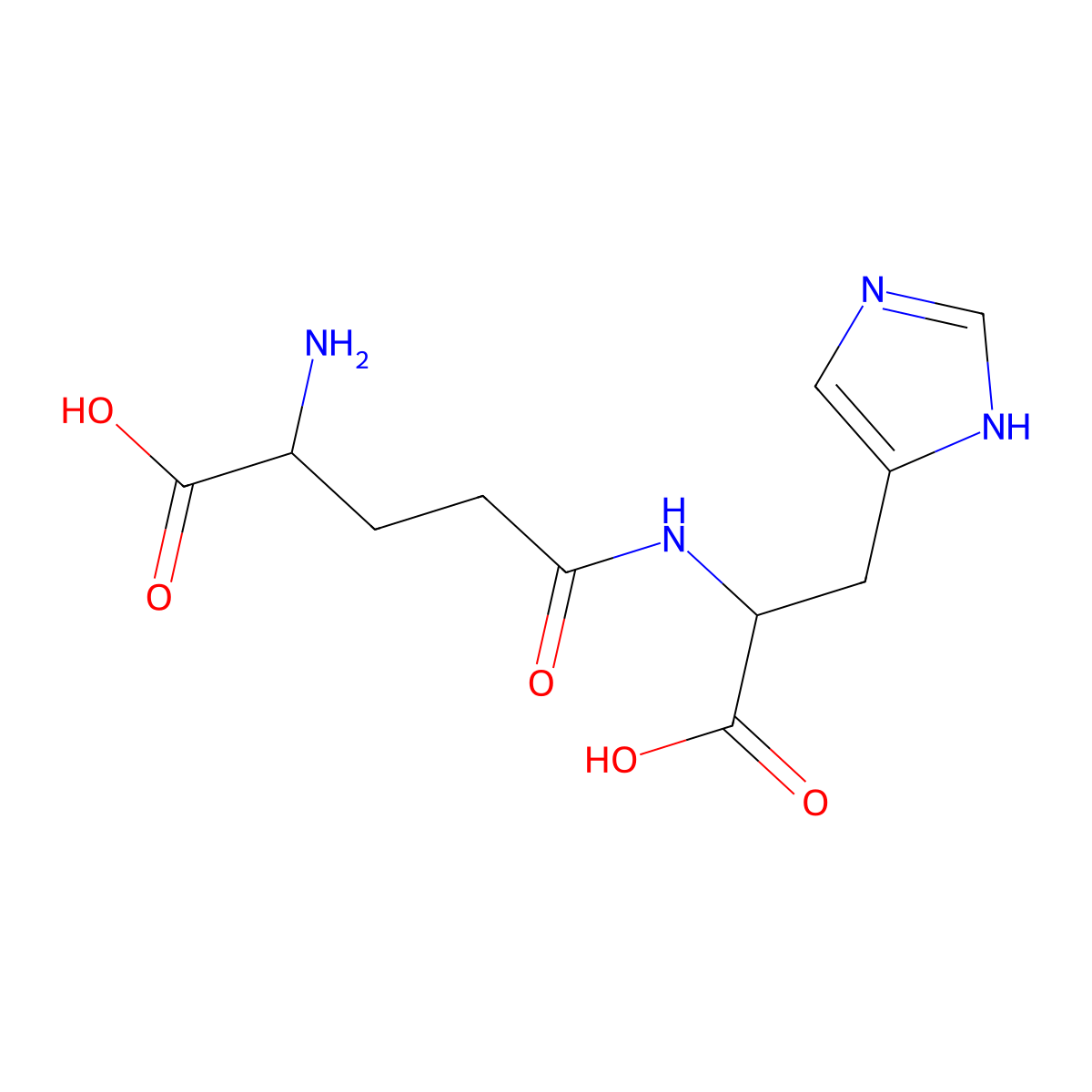 gamma-Glutamylhistidine molecular structure, CAS 37460-15-4