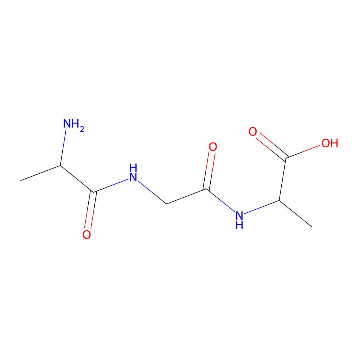 Ala-Gly-Ala molecular structure, CAS 37460-22-3