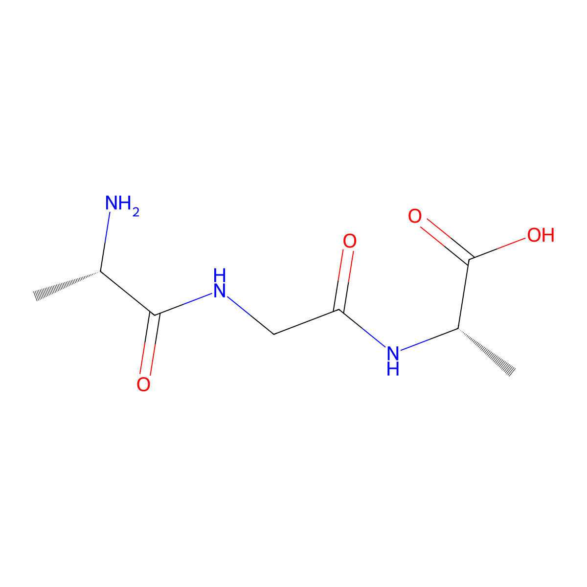 Ala-Gly-Ala molecular structure, CAS 37460-22-3