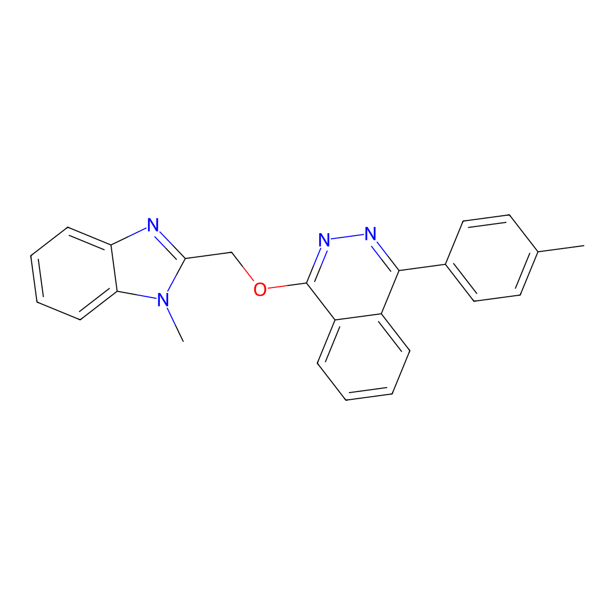 1-[(1-Methylbenzimidazol-2-yl)methoxy]-4-(4-methylphenyl)phthalazine molecular structure, CAS 374600-09-6
