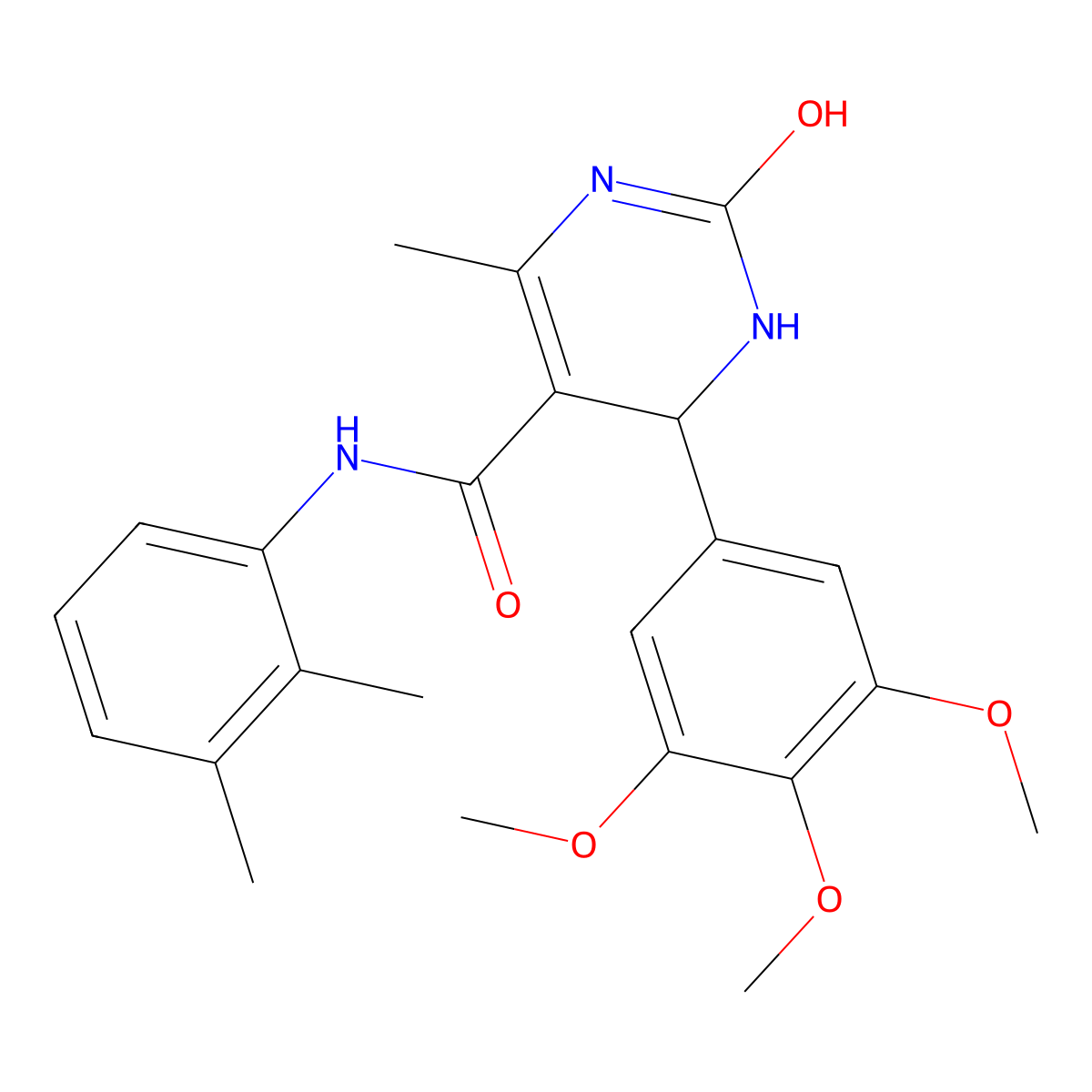 N-(2,3-dimethylphenyl)-6-methyl-2-oxo-4-(3,4,5-trimethoxyphenyl)-1,2,3,4-tetrahydropyrimidine-5-carboxamide molecular structure, CAS 374601-49-7